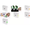 RILLPRINT Markierungspunkte 35 mm Neonrot Permanent Klebeetiketten im Karton-Spender (500 Etiketten) 89313
