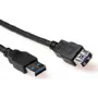 ACT SB3040 USB 2.0 Verlängerungskabel 0,5m USB-A Stecker auf USB-A Buchse Schwarz