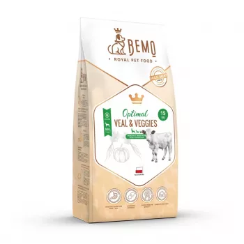 BEMO Optimal Kalb & Gemüse Medium/Large - Trockenfutter für Hunde - 15kg