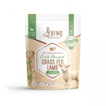 BEMO Kaltgepresstes Trockenfutter für Hunde mit Lammfleisch von grasgefütterten Schafen 1kg