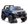 LEAN CARS Toyota Hilux DK-HL850 Elektrisches Spielauto für Kinder, Blau lackiert, 4x4, 2-Sitzer, Fernbedienung, LED-Lichter, MP3, Bluetooth
