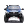 LEAN CARS Toyota Hilux DK-HL850 Elektrisches Spielauto für Kinder, Blau lackiert, 4x4, 2-Sitzer, Fernbedienung, LED-Lichter, MP3, Bluetooth