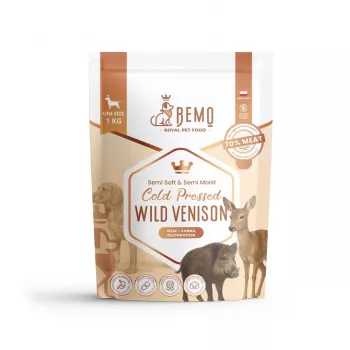 BEMO Kaltgepresstes Trockenfutter für Hunde mit Wildfleisch - 1kg