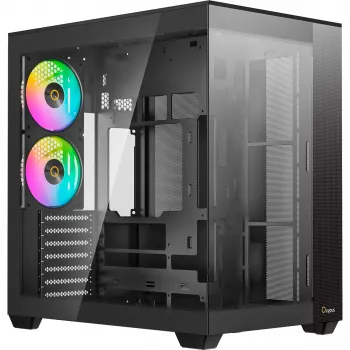 Ocypus Delta C74 ARGB Schwarz Panoramaglas Mid-Tower Gehäuse