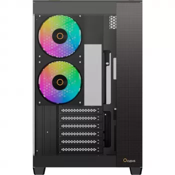 Ocypus Delta C74 ARGB Schwarz Panoramaglas Mid-Tower Gehäuse