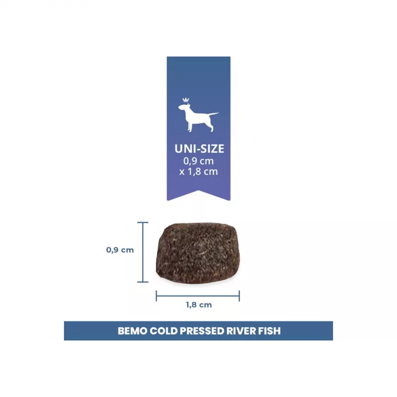 BEMO Kaltgepresstes Flussfisch Mono Trockenfutter für Hunde 1kg