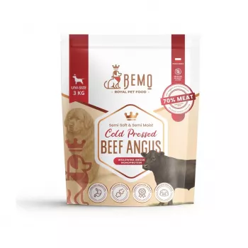 BEMO Kaltgepresstes Rind Angus Mono Trockenfutter für Hunde 3kg