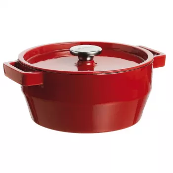 Pyrex Gusseisen runde Auflaufform 2,2L Ø20cm Rot