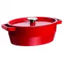 Pyrex Gusseisen-Bräter oval 3,8L Rot 29x21cm