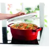 Pyrex Gusseisen-Bräter oval 3,8L Rot 29x21cm