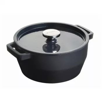 Pyrex Gusseisentopf 6,8L Rund 28cm Grau
