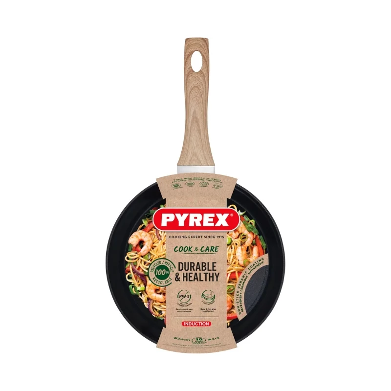 PYREX Cook&Care Bratpfanne 24 cm Antihaft-Induktion Schwarz