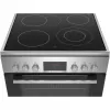 Bosch HKR39C250 Serie 4 freistehender Elektroherd mit Cerankochfeld, Edelstahl