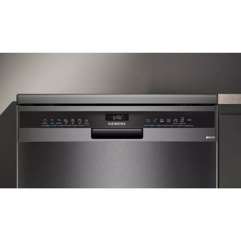 Siemens SN23EC03ME iQ300 freistehender Geschirrspüler 60 cm, 14 Maßgedecke, Energieeffizienzklasse B, Home Connect