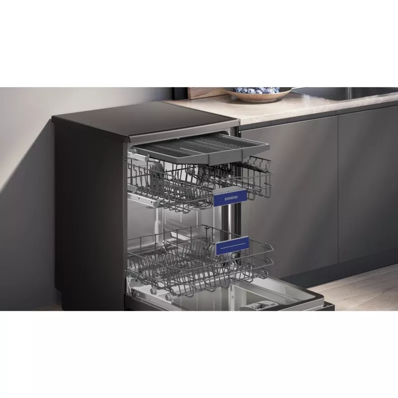 Siemens SN23EC03ME iQ300 freistehender Geschirrspüler 60 cm, 14 Maßgedecke, Energieeffizienzklasse B, Home Connect