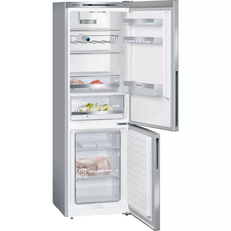 Siemens KG36EALCA iQ500 freistehende Kühl-Gefrier-Kombination, 186 cm, C, Edelstahl-Optik