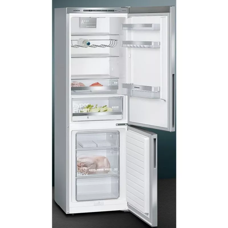 Siemens KG36EALCA iQ500 freistehende Kühl-Gefrier-Kombination, 186 cm, C, Edelstahl-Optik