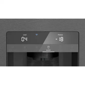 Siemens KF96DPXEA iQ700 French Door Side-by-Side Kühl-Gefrierkombination mit Wasser- und Eisspender, 183 cm, Energieeffizienzklasse E, Edelstahl