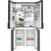 Siemens KF96DPXEA iQ700 French Door Side-by-Side Kühl-Gefrierkombination mit Wasser- und Eisspender, 183 cm, Energieeffizienzklasse E, Edelstahl