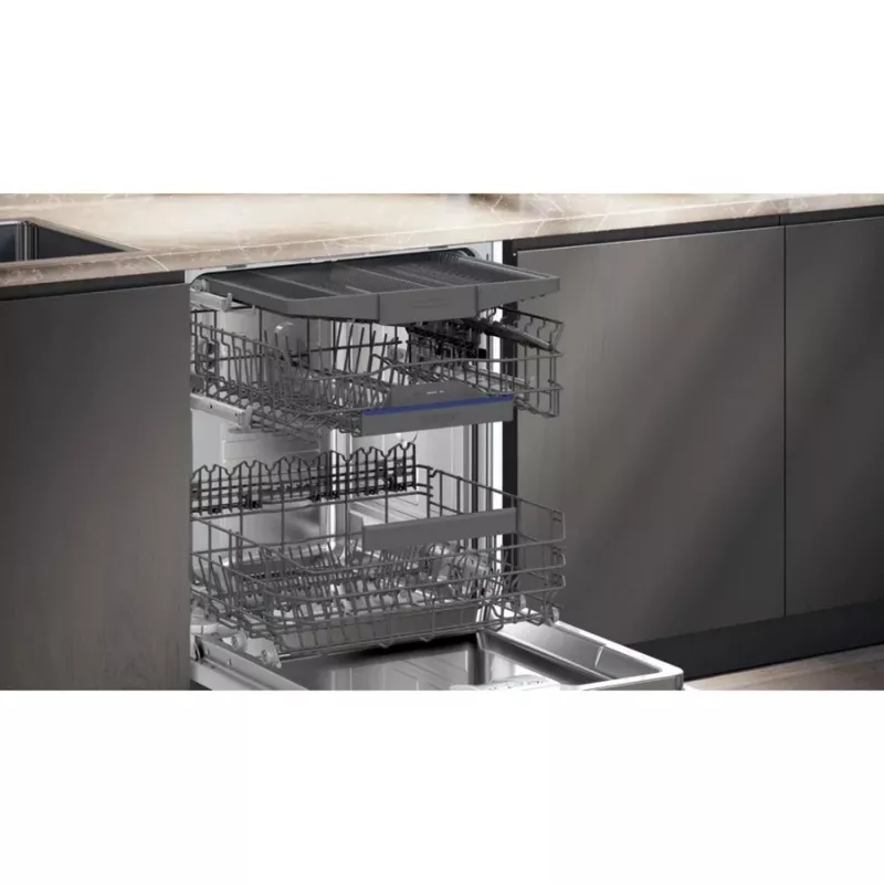 Siemens SX53ES22CE iQ300 teilintegrierter Geschirrspüler, 60 cm, 13 Maßgedecke, Energieeffizienzklasse E, Home Connect, AquaStop, InfoLight, Edelstahl