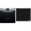 Bosch HND415LS62 Einbau-Backofen und Ceranfeld-Set, 71L, 7 Funktionen, Edelstahl