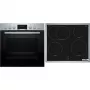 Bosch HND415LS62 Einbau-Backofen und Ceranfeld-Set, 71L, 7 Funktionen, Edelstahl