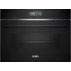 Siemens CS736G1B1 iQ700 Einbau-Kompaktbackofen mit Dampffunktion, 47 L, TFT-Touchdisplay, Home Connect, Schwarz