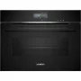 Siemens CS736G1B1 iQ700 Einbau-Kompaktbackofen mit Dampffunktion, 47 L, TFT-Touchdisplay, Home Connect, Schwarz