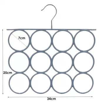 SAUBER PVC-beschichteter Metallbügel für Schals Grau