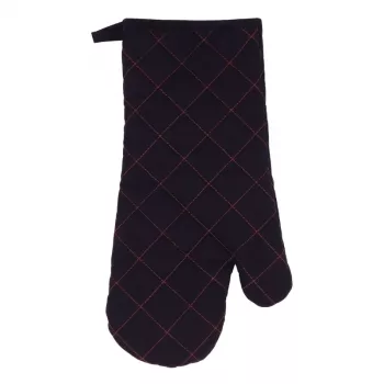 ASI COLLECTION Hitzebeständiger Grillhandschuh 18x38cm Schwarz/Rote Naht