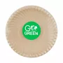 GOGREEN Kompostierbare Teller aus Zuckerrohr mit Go Green Muster Ø23cm 10 Stück