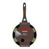 NEWILL Natura 24 cm Induktions-Bratpfanne mit Schutzrand, Braun