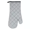 ASI COLLECTION Hitzebeständiger Grillhandschuh 18x38cm Silber mit schwarzen Nähten