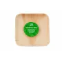 GoGreen Areca Palmblatt Teller 15x15 cm quadratisch 10er-Pack natürlich Einweg