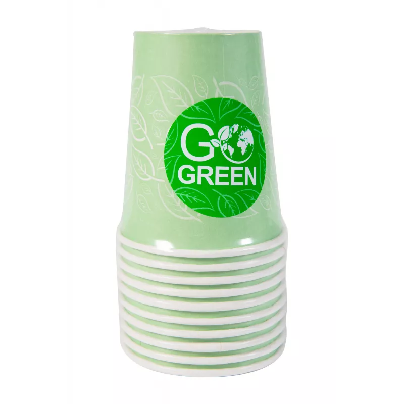 GOGREEN Kompostierbares Picknick-Geschirrset für 4 Personen, 24 Teile, pflanzlich, Naturweiß