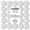 CANDELA Teelichter 75 Stk. – Weiße unparfümierte Paraffin-Teelichter in Aluminiumbechern, 3,5-4h Brenndauer