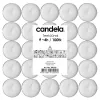 CANDELA Teelichter 100 Stk., Weiß, Ungeduftet, 4 Std. Brenndauer
