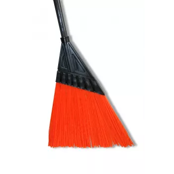 HORTUS Besen mit Stiel flach orange