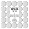 CANDELA Teelichter 50 Stk., Weiß, Duftfrei, 4 Std. Brenndauer, Aluminiumbecher