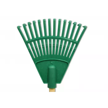 HORTUS Kleiner Handrechen mit Griff Grün 20 cm 14 Zinken