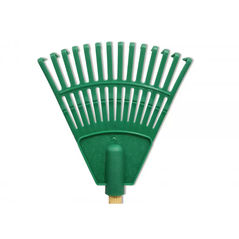 HORTUS Kleiner Handrechen mit Griff Grün 20 cm 14 Zinken