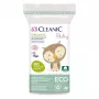 Cleanic Baby Eco Wattepads für Babys, 60 Stück, 100 % natürliche Baumwolle, hypoallergen, chlorfrei