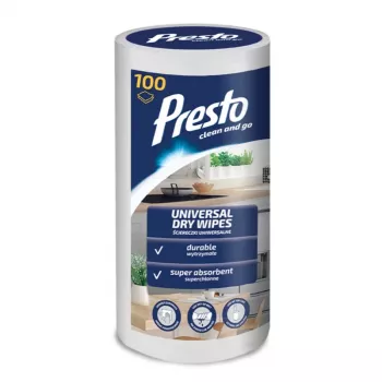 PRESTO Universal Feuchttücher auf einer Rolle, 100 Stk
