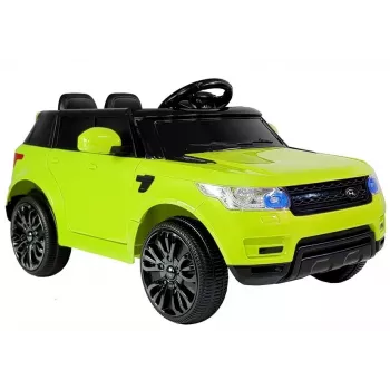 PETMEX HL1638 Grünes elektrisches Kinderfahrzeug mit LED-Lichtern, MP3-Player, Fernbedienung