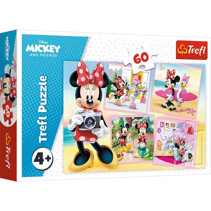 TREFL Puzzle 60 Teile - Lovely Minnie - Disney Minnie Mouse