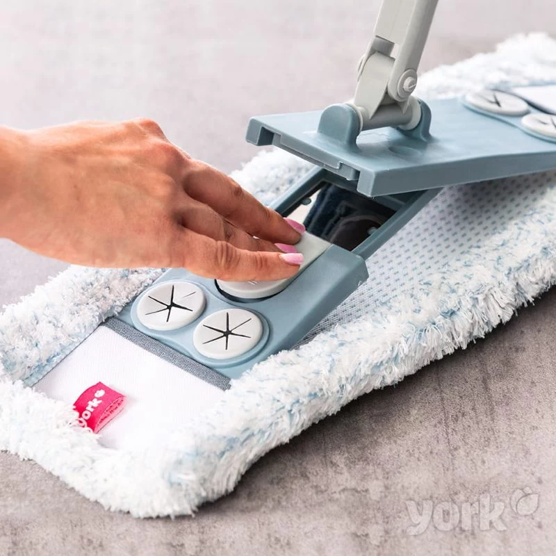YORK Wischmopp 47x17 cm mit Teleskopstiel 70-145 cm, Magnetisch