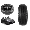LEAN CARS Vorderrad für Perfecta YSA021A Ride-On Auto, 250 mm, Schwarz