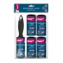 YORK Fusselroller mit 4 Ersatzrollen – Fusselroller-Set, 5 Rollen insgesamt, 53 Blatt pro Rolle, 10 cm Breite