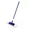 YORK Smart Flat Mop Brush 45x15 cm mit Teleskopstiel 74-130 cm, Mikrofaser, Grau/Blau