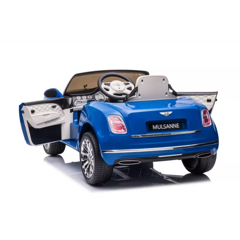 LEAN CARS batteriebetriebenes Bentley Mulsanne blau lackiertes 12V Kinder-Elektroauto zum Fahren